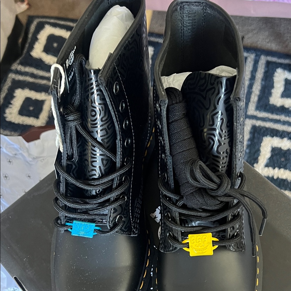 Dr martens Keith Haring Boots with Multicolor Neon Accents - Picture 3 of 6